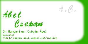 abel csepan business card